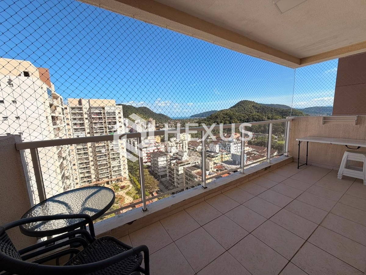 Foto 4 de Apartamento com varanda vista mar e lazer a 400m da praia na região do Jardim Las Palmas no Jardim Astúrias, Guarujá