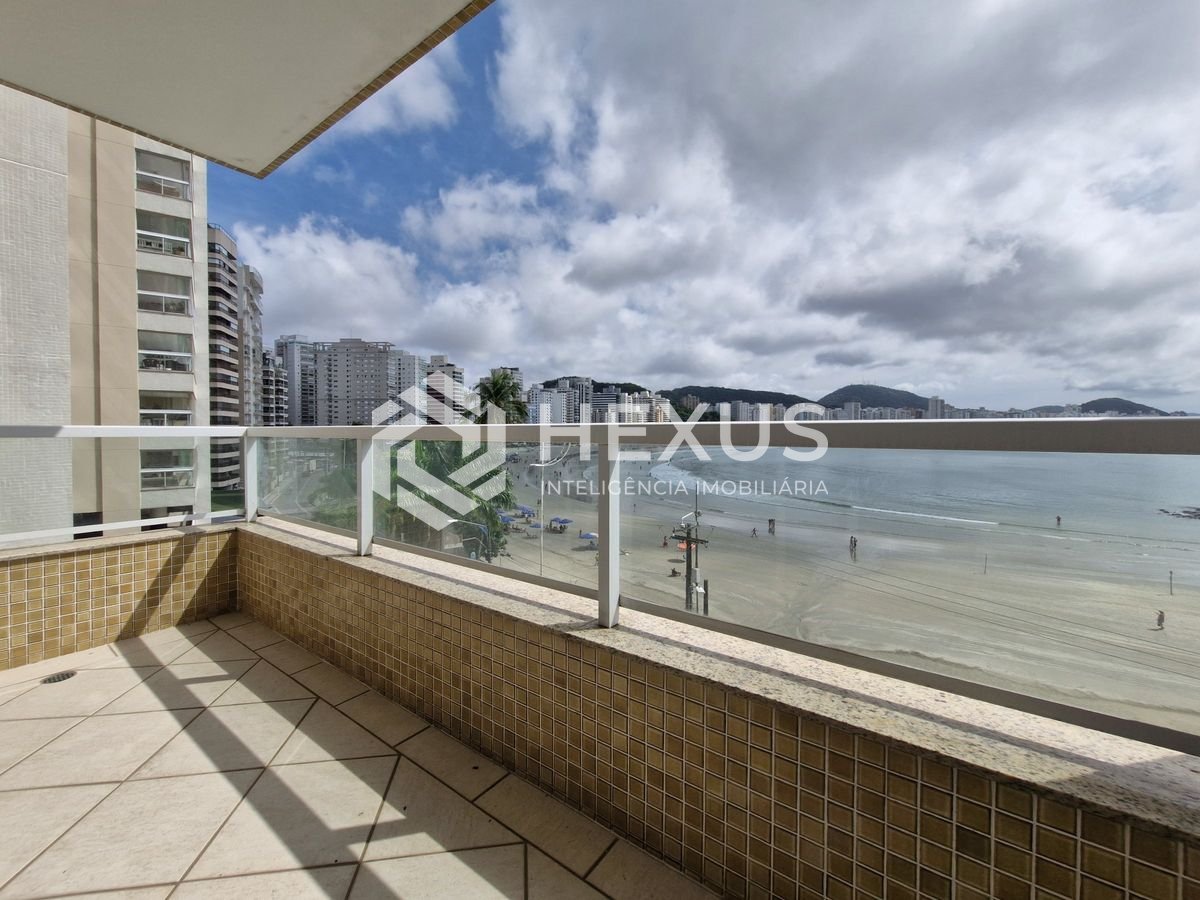 Foto 4 de Apartamento frente mar com varanda vista mar no Jardim Astúrias, Guarujá