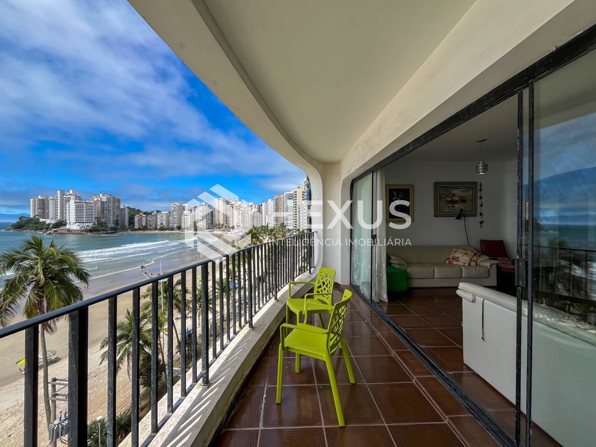 Foto 3 de Apartamento frente mar com varanda vista mar no Jardim Astúrias, Guarujá