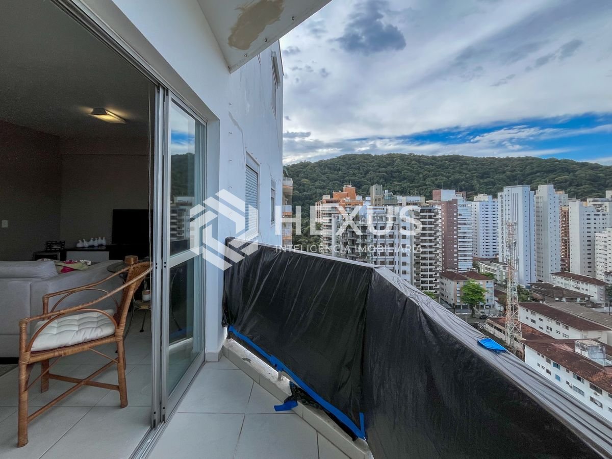 Foto 4 de Apartamento com varanda vista mar e lazer nas Pitangueiras, Guarujá
