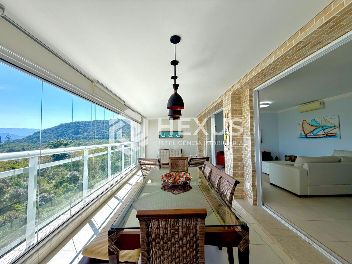Foto 4 de Apartamento com varanda gourmet vista mar e lazer na região da Praia do Tortuga na Enseada, Guarujá