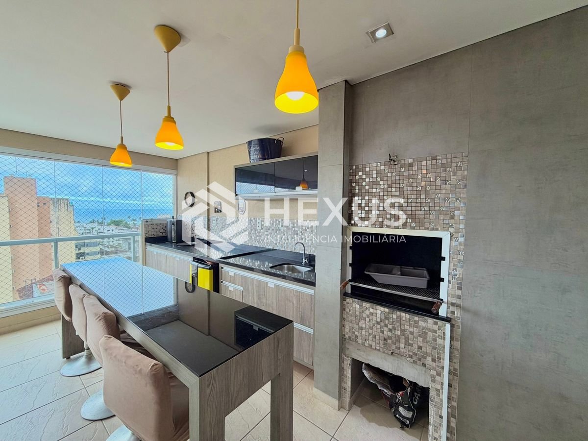 Foto 4 de Apartamento com varanda gourmet vista mar e lazer na Enseada, Guarujá