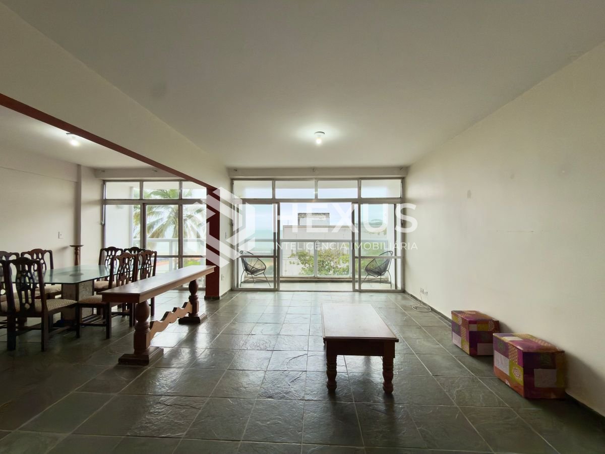 Foto 4 de Apartamento frente mar com varanda vista mar nas Pitangueiras, Guarujá