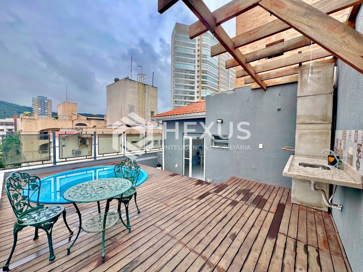 Foto 5 de Cobertura com piscina e churrasqueira na Enseada, Guarujá