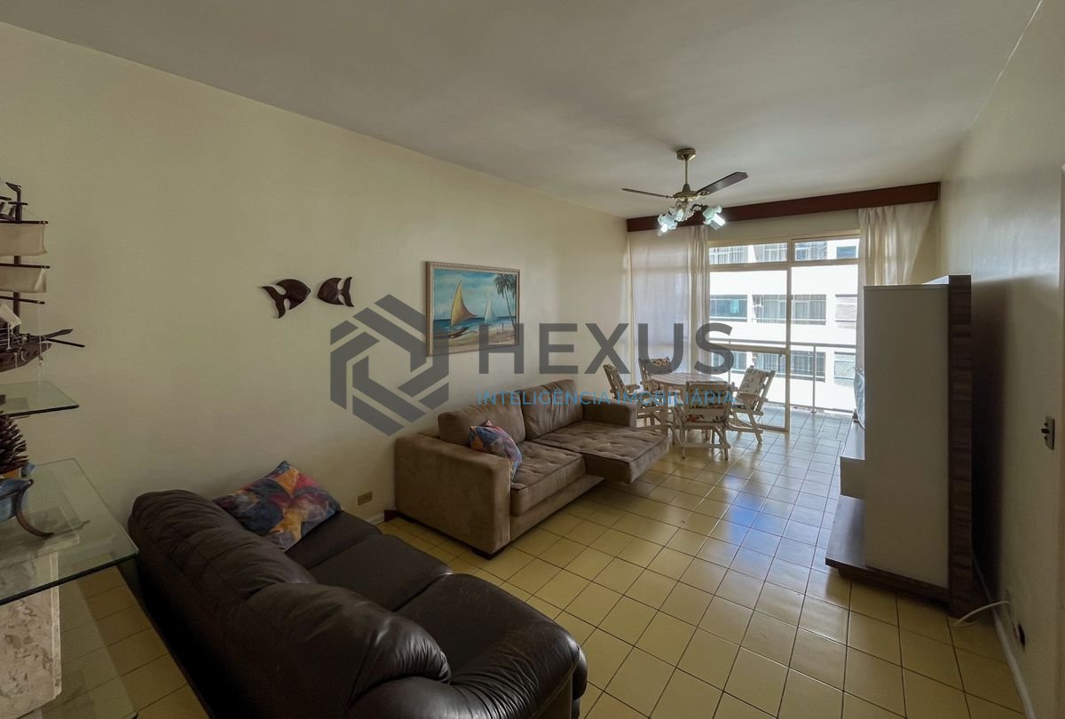Foto 10 de Apartamento com varanda vista mar a 80m da praia nas Pitangueiras, Guarujá