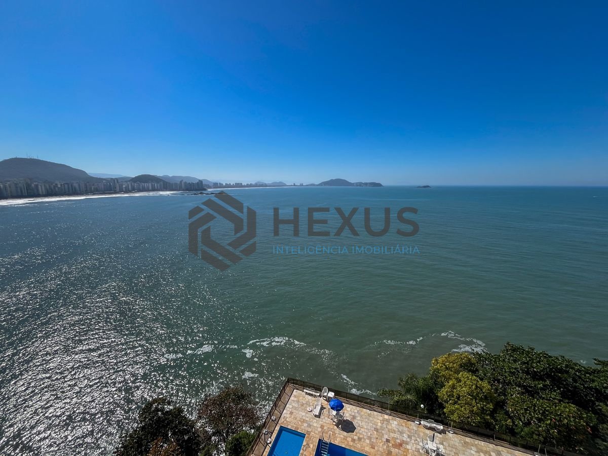 Foto 15 de Apartamento frente mar com varanda e lazer na região do Canto das Galhetas no Jardim Astúrias, Guarujá