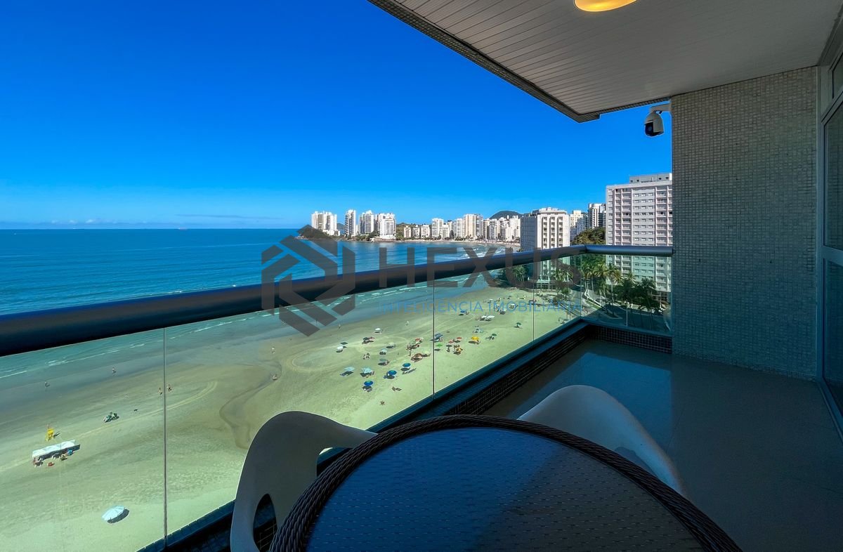 Foto 15 de Apartamento frente mar com varanda vista mar e lazer nas Pitangueiras, Guarujá