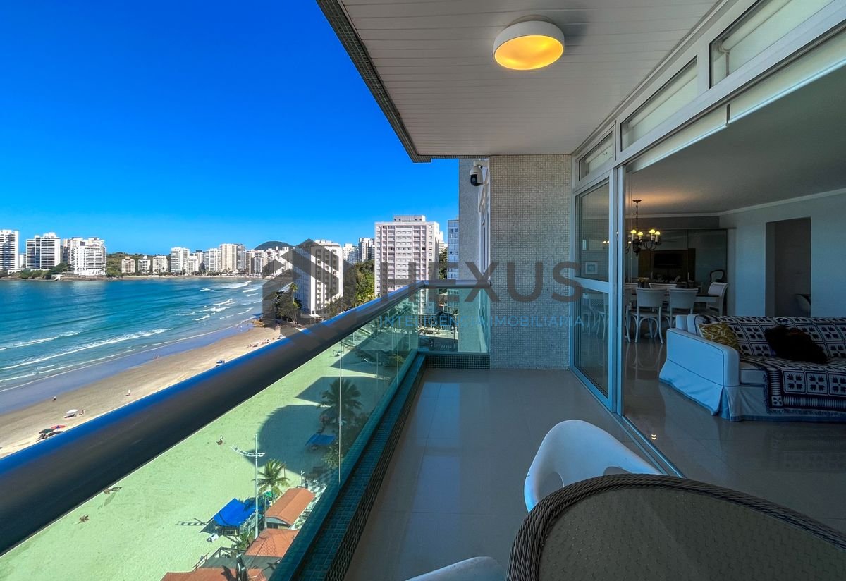 Foto 16 de Apartamento frente mar com varanda vista mar e lazer nas Pitangueiras, Guarujá