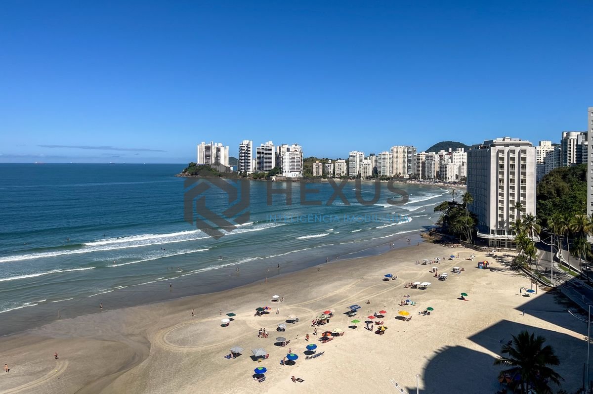 Foto 20 de Apartamento frente mar com varanda vista mar e lazer nas Pitangueiras, Guarujá
