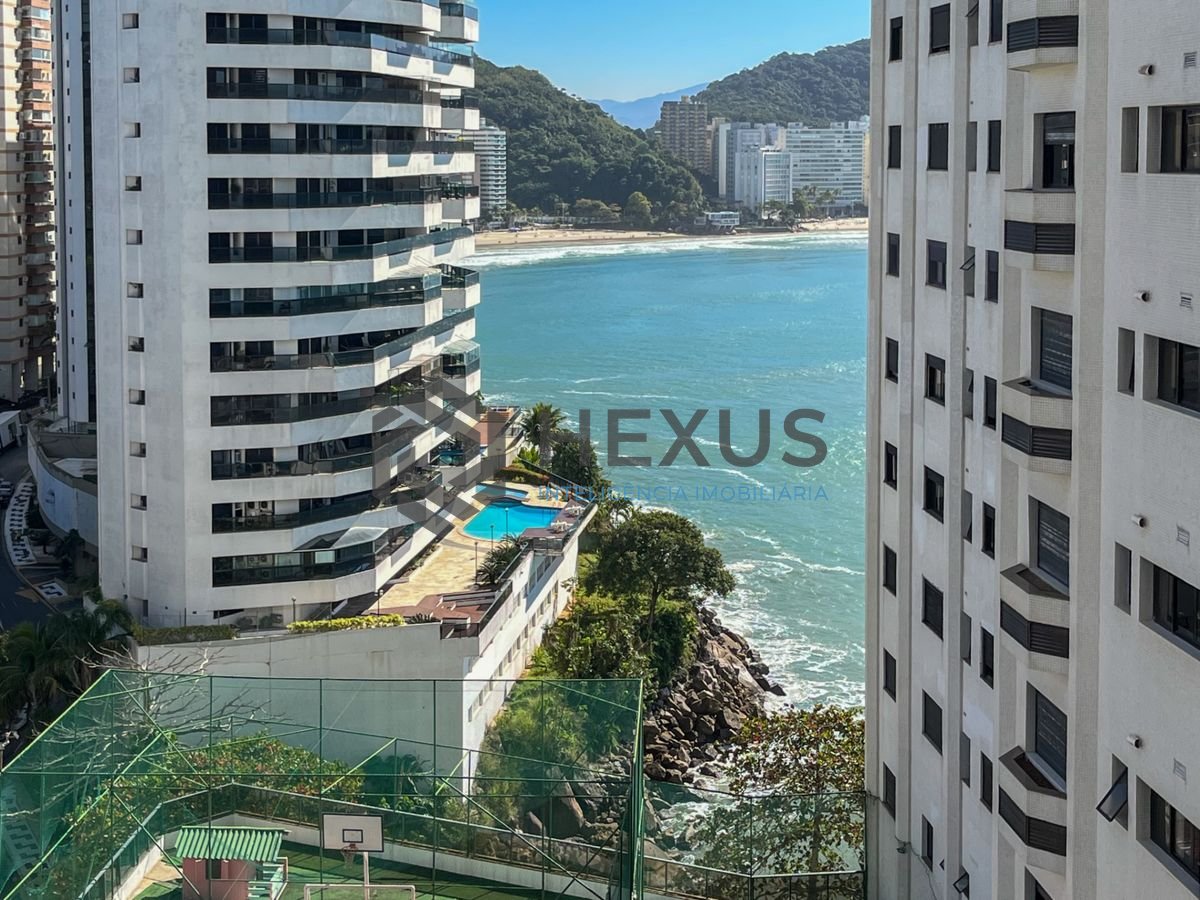 Foto 27 de Apartamento frente mar com varanda e lazer na região do Canto das Galhetas no Jardim Astúrias, Guarujá