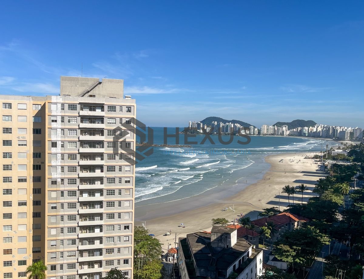 Foto 16 de Apartamento frente mar com varanda vista mar e lazer na região do Morro do Maluf nas Pitangueiras, Guarujá