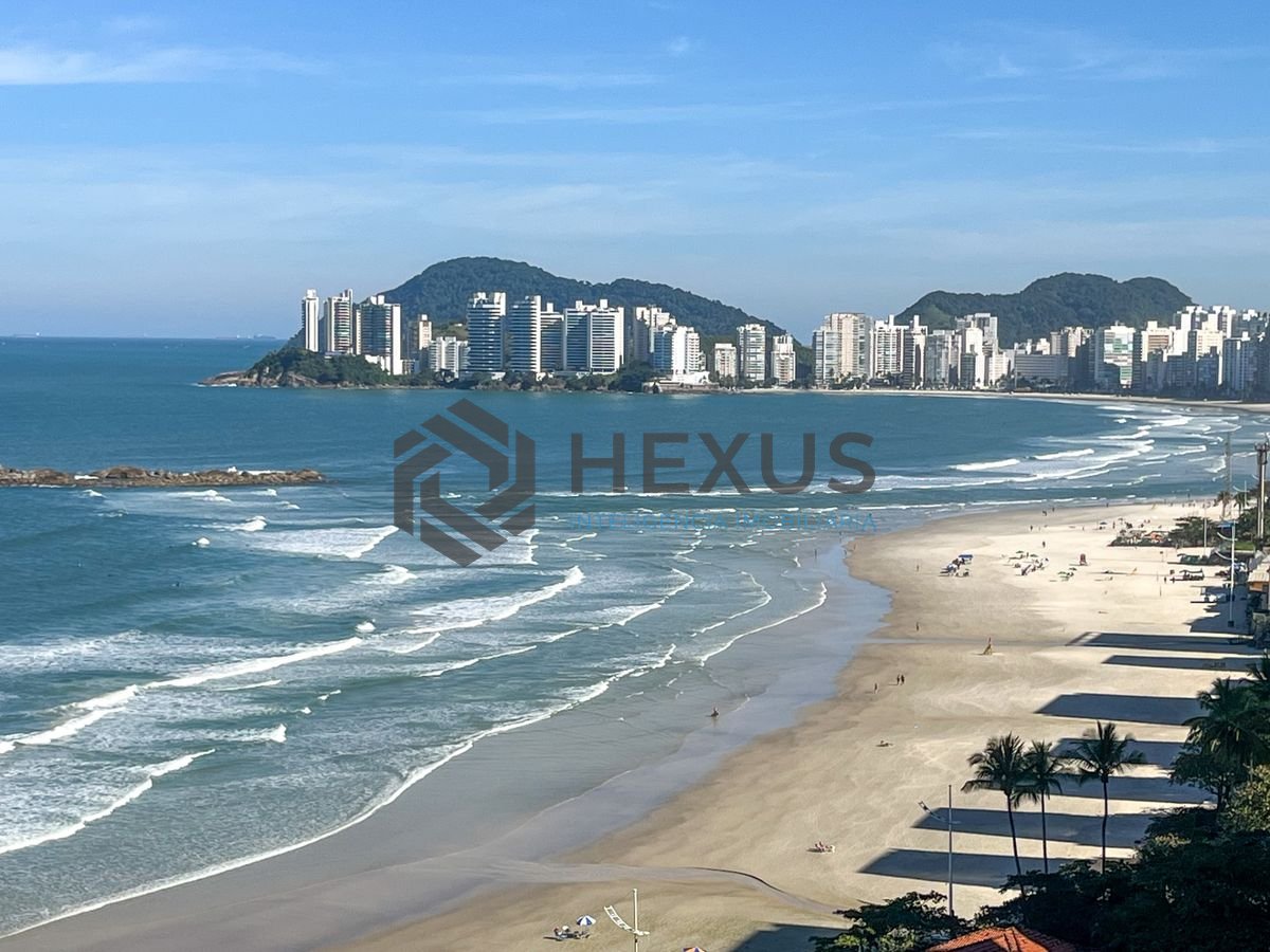 Foto 17 de Apartamento frente mar com varanda vista mar e lazer na região do Morro do Maluf nas Pitangueiras, Guarujá
