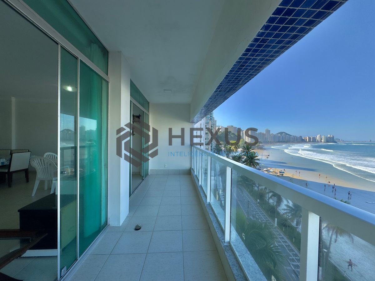Foto 7 de Apartamento frente mar reformado com varanda vista mar no Jardim Astúrias, Guarujá