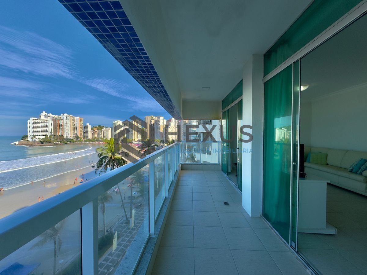 Foto 2 de Apartamento frente mar reformado com varanda vista mar no Jardim Astúrias, Guarujá