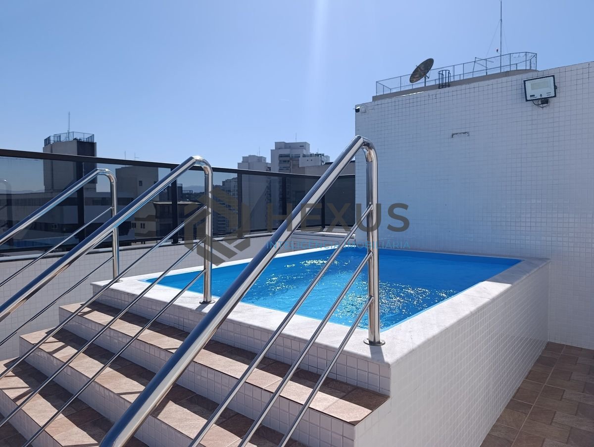 Foto 29 de Apartamento com varanda vista mar e lazer a 200m da praia no Jardim Astúrias, Guarujá