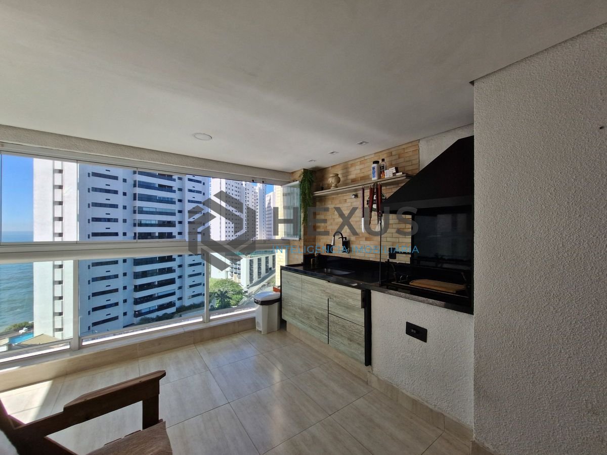 Foto 13 de Apartamento reformado com varanda gourmet vista mar na beira mar no Jardim Astúrias, Guarujá