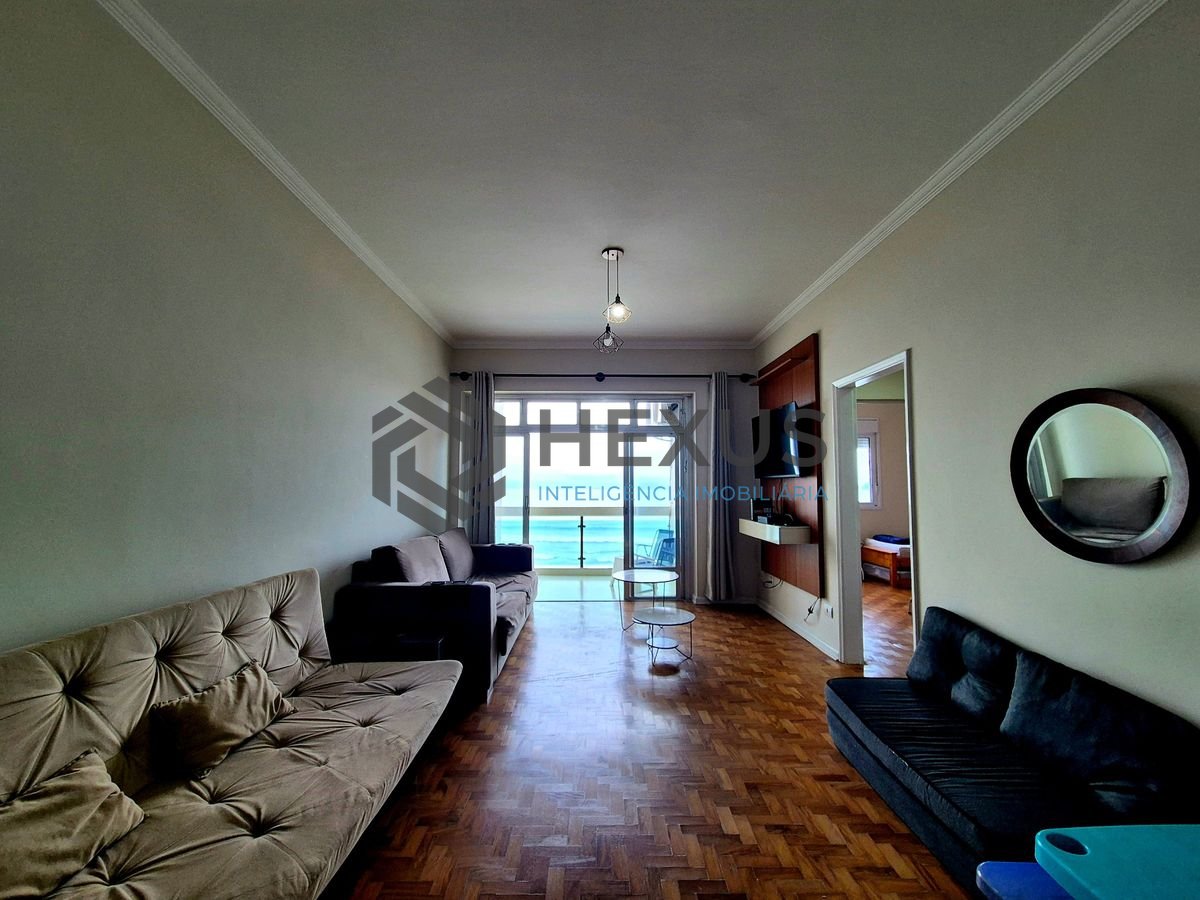 Foto 2 de Apartamento frente mar com varanda vista mar nas Pitangueiras, Guarujá