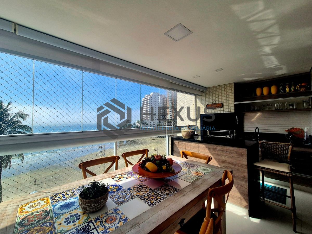 Foto 7 de Apartamento frente mar com varanda gourmet vista mar e lazer no Jardim Astúrias, Guarujá