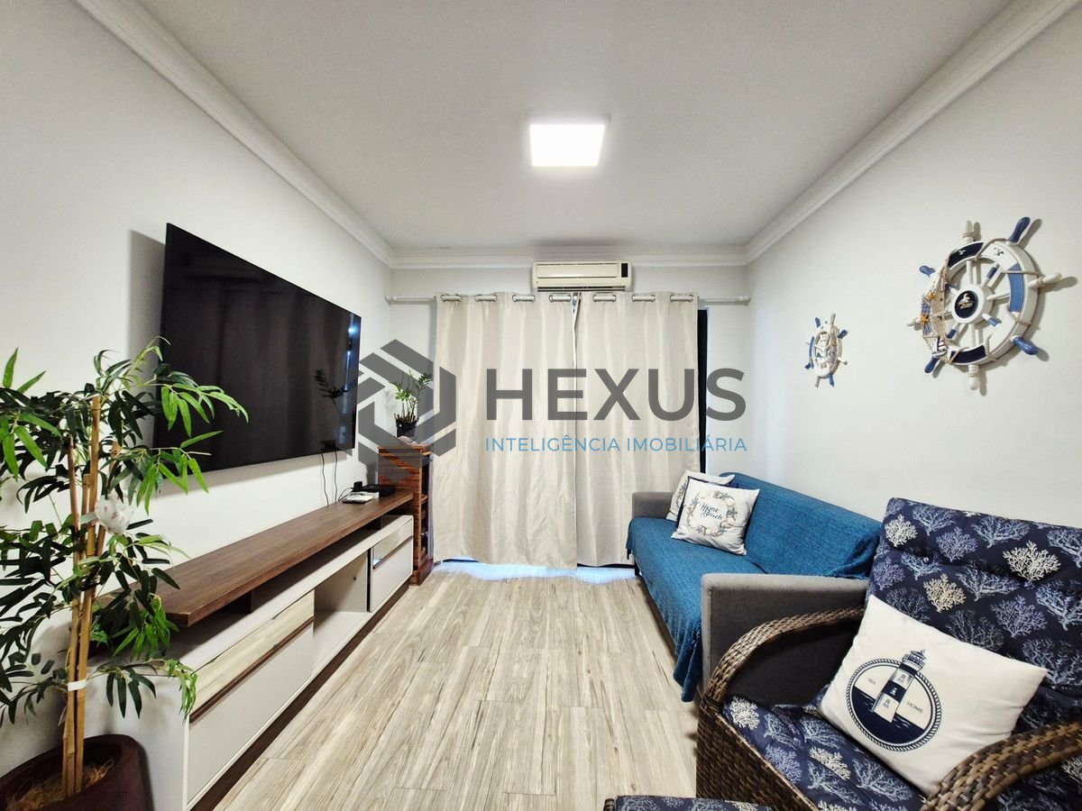 Foto 2 de Apartamento com varanda vista mar e lazer nas Pitangueiras, Guarujá