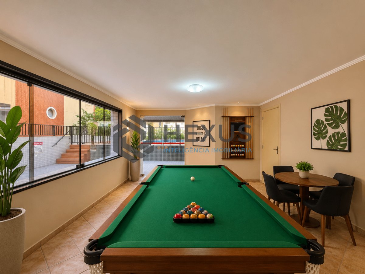 Foto 30 de Apartamento com varanda e lazer a 350m da praia na Enseada, Guarujá