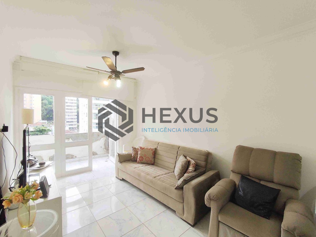 Foto 4 de Apartamento com varanda e vista livre, duas quadras da Praia das Pitangueiras, Guaruja