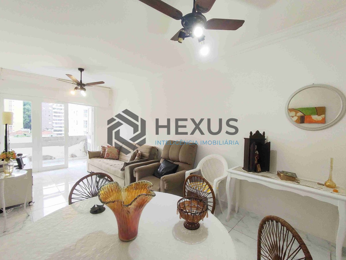 Foto 5 de Apartamento com varanda e vista livre, duas quadras da Praia das Pitangueiras, Guaruja