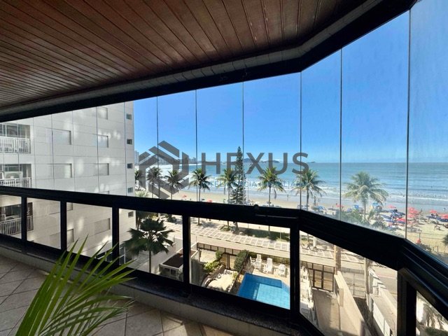 Foto 4 de Apartamento frente mar com varanda gourmet vista mar e lazer na Praia das Asturias, Guaruja