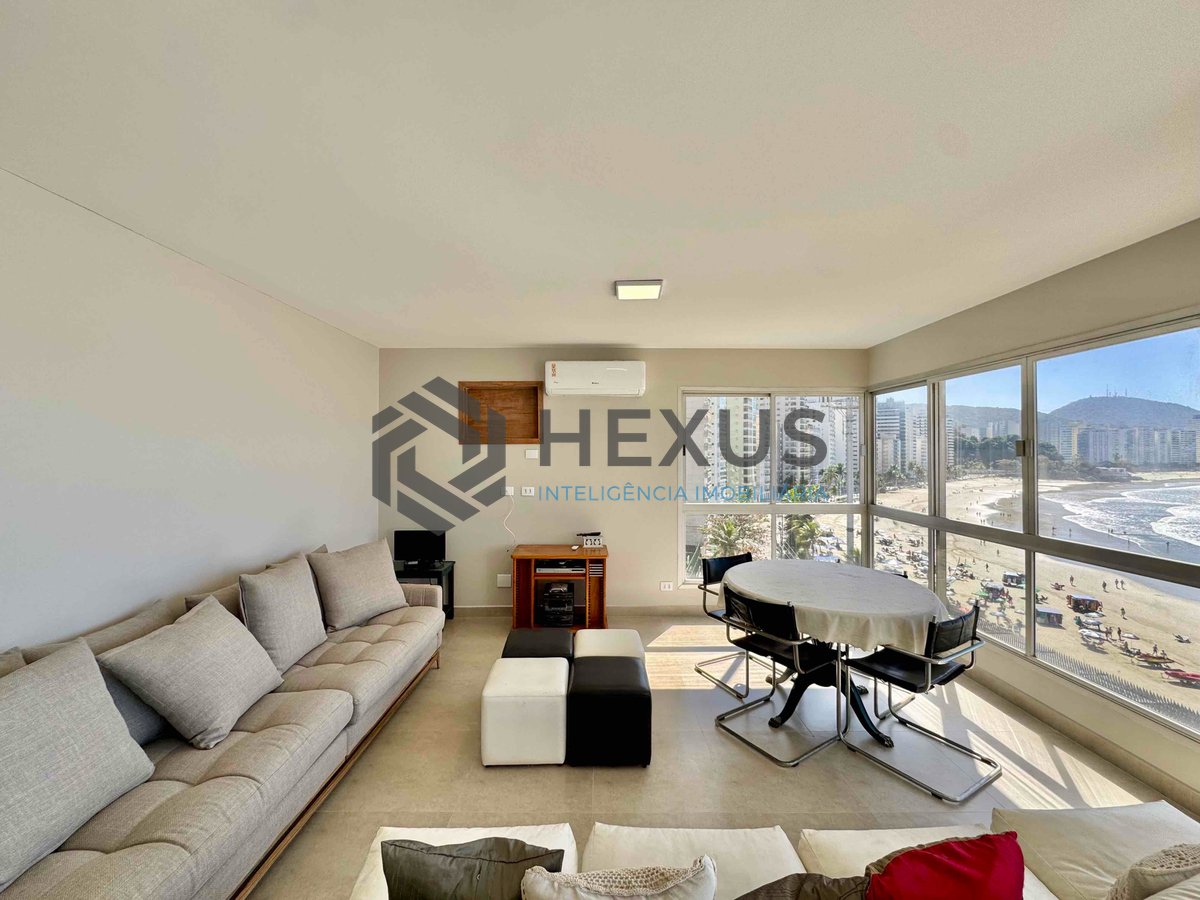 Foto 7 de Apartamento frente mar reformado com varanda na Praia das Asturias, Guaruja