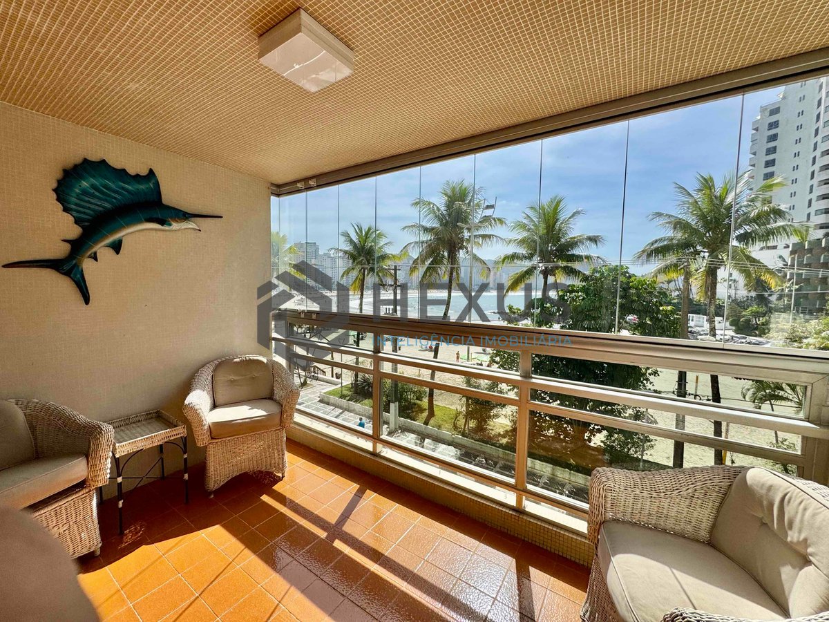 Foto 16 de Apartamento frente mar com varanda vista mar e lazer na Praia das Asturias, Guaruja