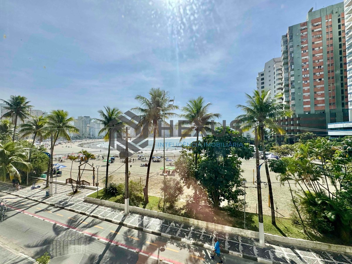 Foto 18 de Apartamento frente mar com varanda vista mar e lazer na Praia das Asturias, Guaruja