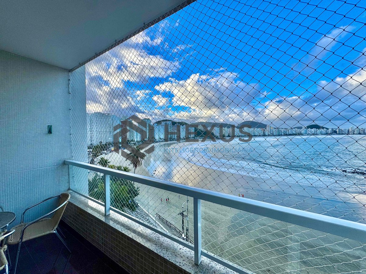 Foto 4 de Apartamento frente mar com varanda vista mar na Praia das Asturias, Guaruja