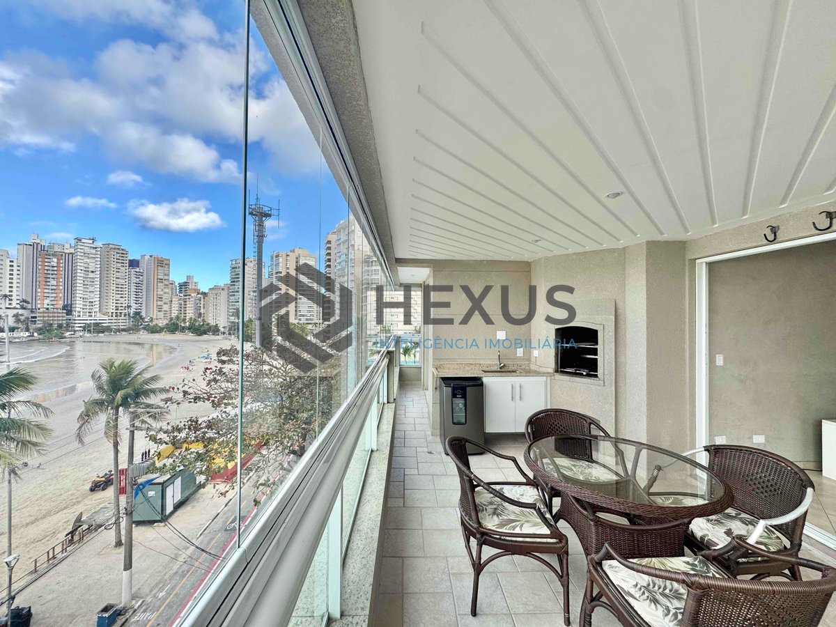 Foto 4 de Apartamento reformado frente mar com varanda gourmet vista mar e lazer na Praia das Asturias, Guaruja