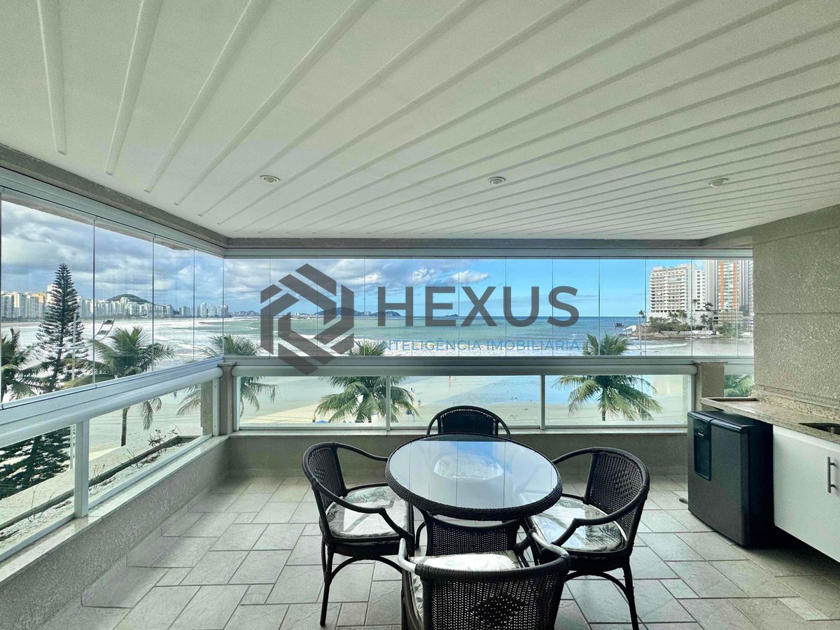 Foto 6 de Apartamento reformado frente mar com varanda gourmet vista mar e lazer na Praia das Asturias, Guaruja