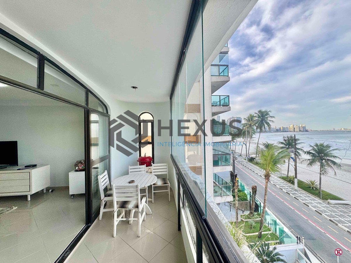 Foto 8 de Apartamento frente mar com varanda vista mar na Praia das Asturias, Guaruja