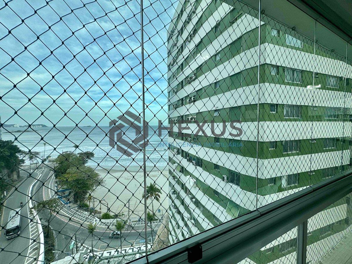 Foto 7 de Apartamento frente mar com varanda vista mar e lazer na Praia das Asturias, Guaruja