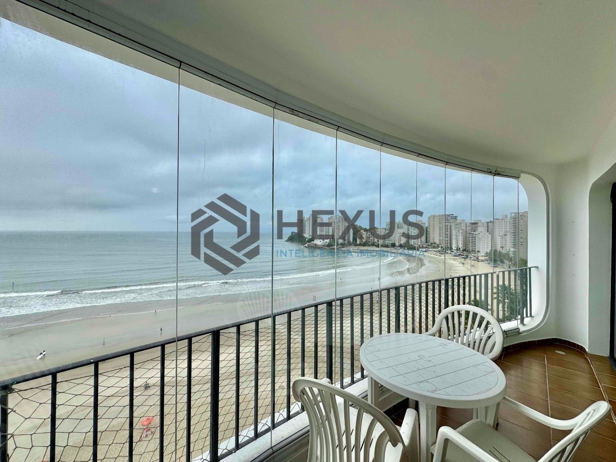 Foto 4 de Apartamento frente mar com varanda vista mar na Praia das Asturias, Guaruja