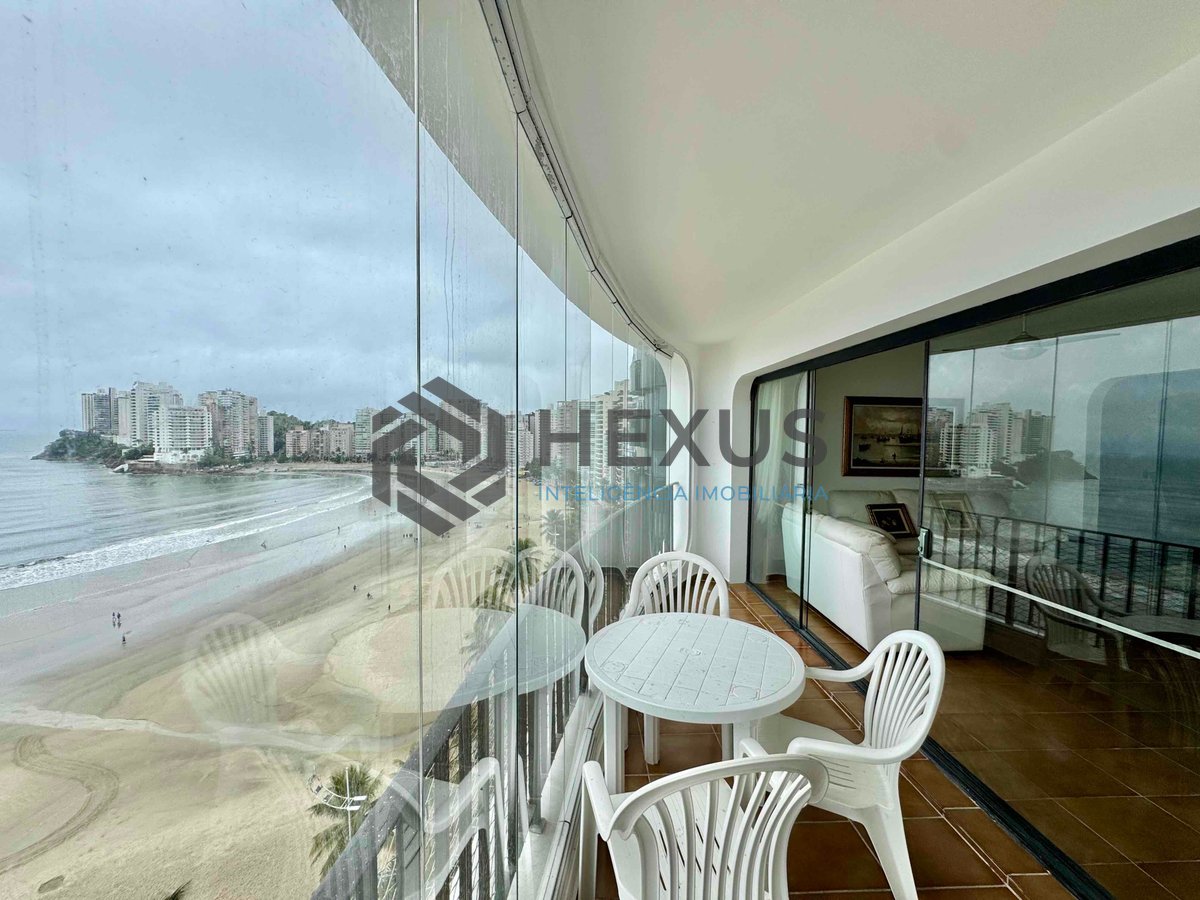 Foto 10 de Apartamento frente mar com varanda vista mar na Praia das Asturias, Guaruja
