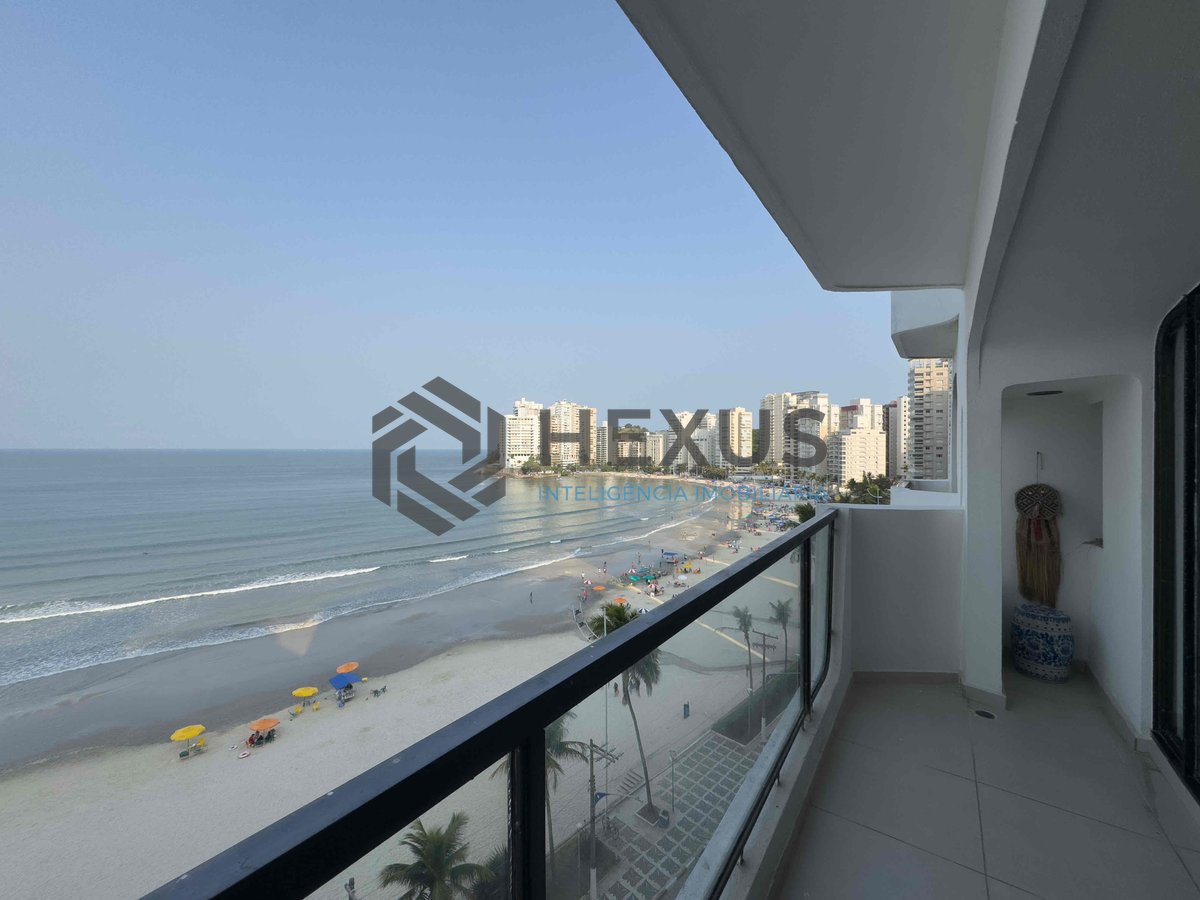 Foto 8 de Apartamento frente mar com varanda vista mar na Praia das Asturias, Guaruja