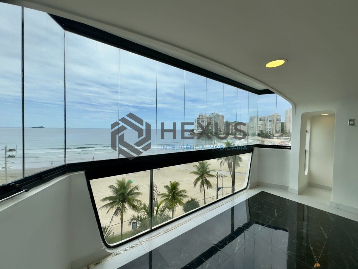Foto 5 de Apartamento reformado frente mar com varanda vista mar na Praia das Asturias, Guaruja