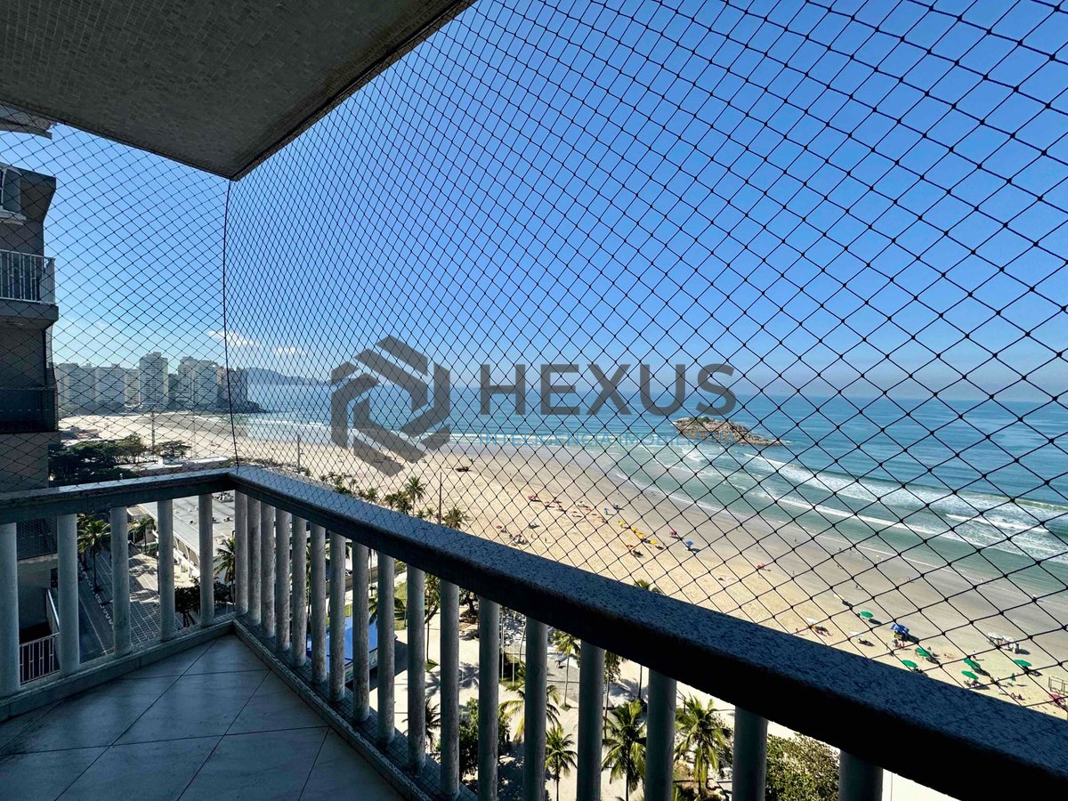 Foto 8 de Apartamento frente mar com varanda e vista mar na Praia das Pitangueiras, Guaruja