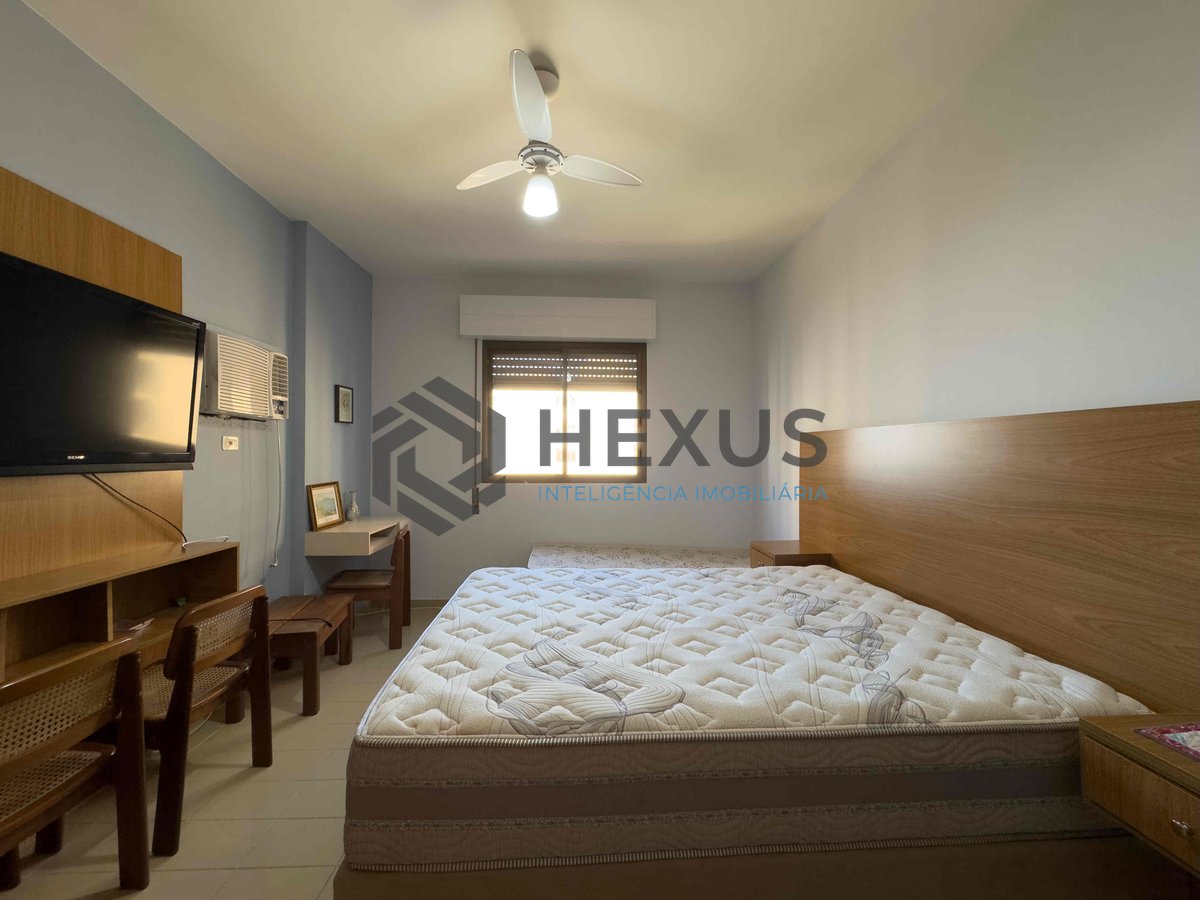 Foto 12 de Apartamento com varanda, vista mar, quadra mar, lazer, Praia das Pitangueiras, Guaruja | Hexus Inteligência Imobiliária