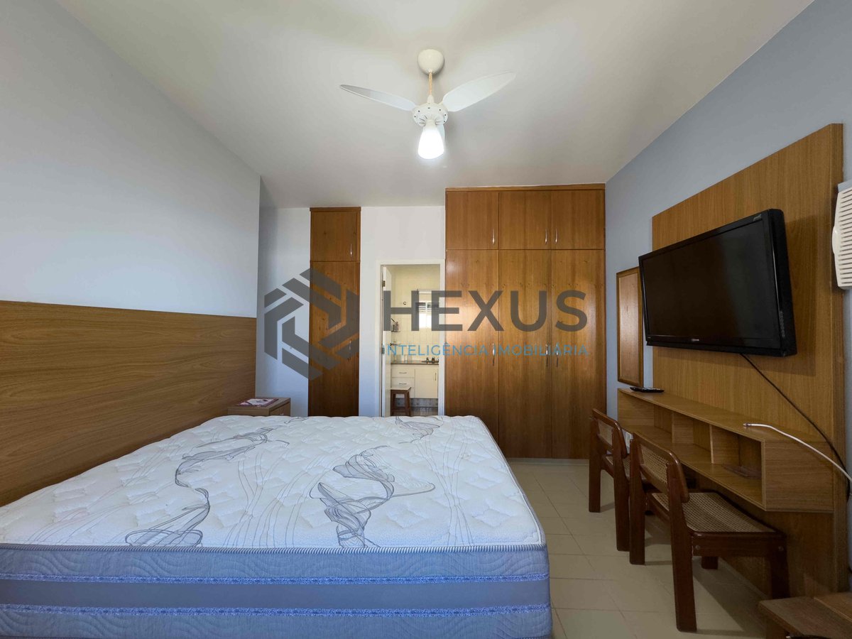 Foto 13 de Apartamento com varanda, vista mar, quadra mar, lazer, Praia das Pitangueiras, Guaruja | Hexus Inteligência Imobiliária