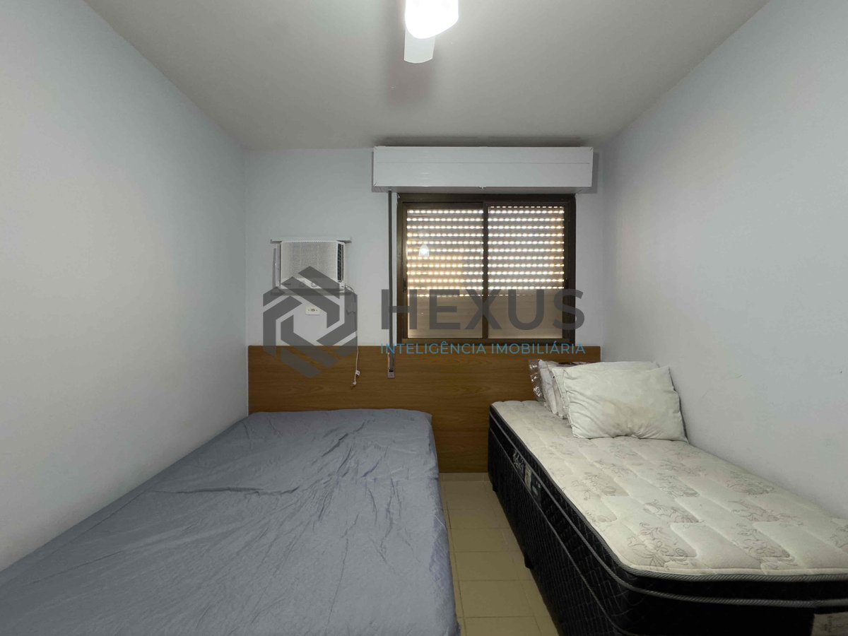 Foto 16 de Apartamento com varanda, vista mar, quadra mar, lazer, Praia das Pitangueiras, Guaruja | Hexus Inteligência Imobiliária