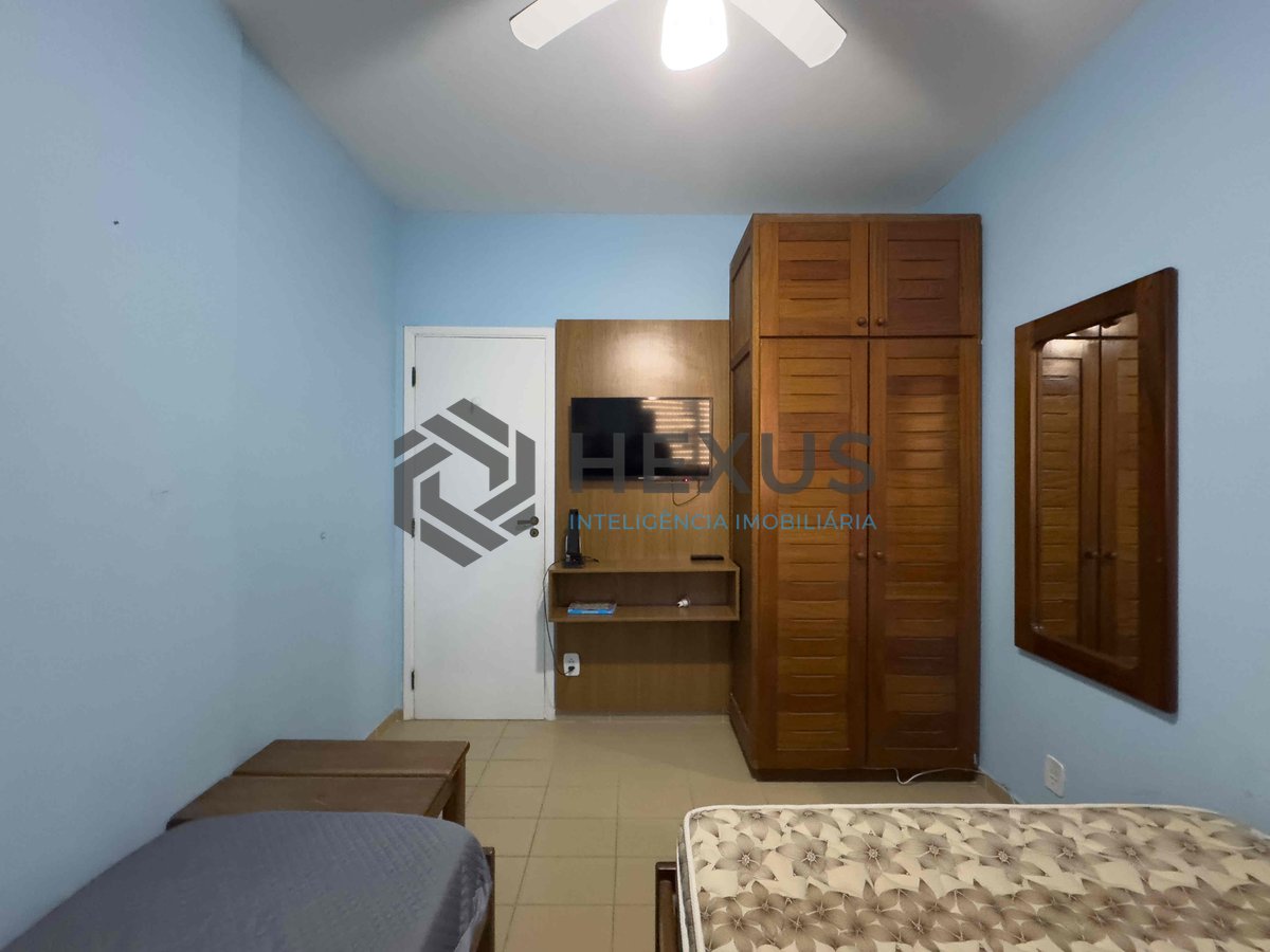 Foto 20 de Apartamento com varanda, vista mar, quadra mar, lazer, Praia das Pitangueiras, Guaruja | Hexus Inteligência Imobiliária