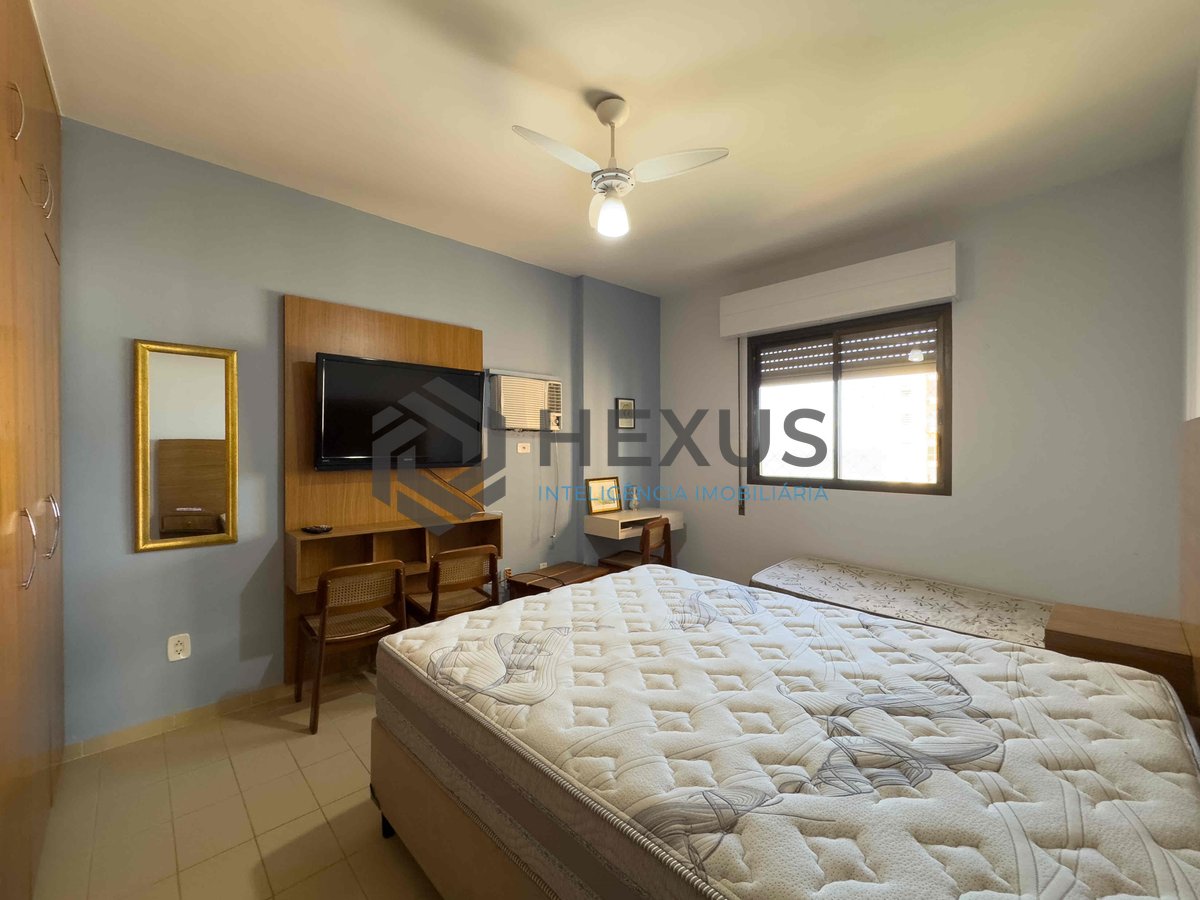 Foto 10 de Apartamento com varanda, vista mar, quadra mar, lazer, Praia das Pitangueiras, Guaruja | Hexus Inteligência Imobiliária