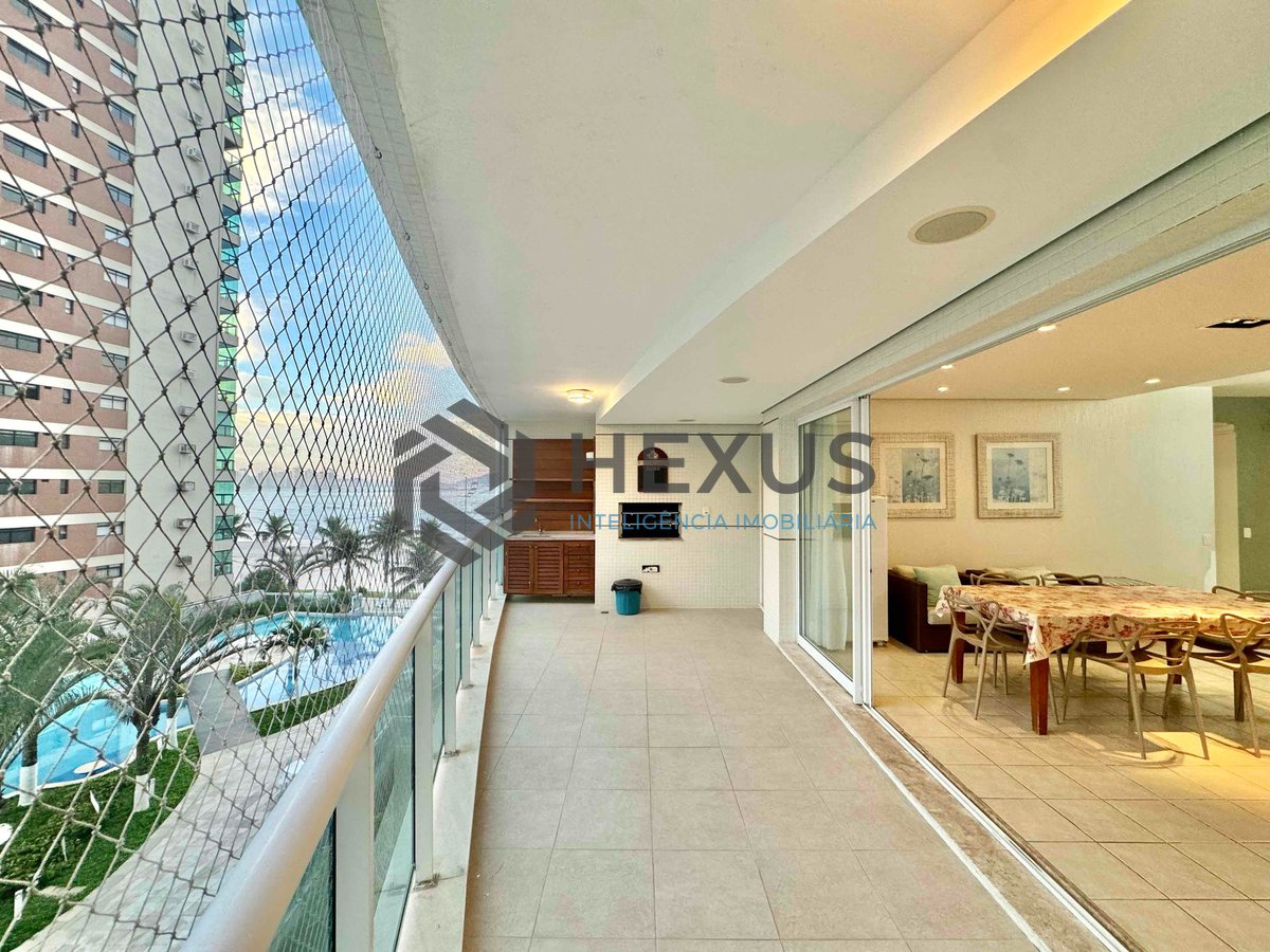 Foto 9 de Apartamento frente mar com varanda gourmet vista mar e lazer na Praia das Asturias, Guaruja
