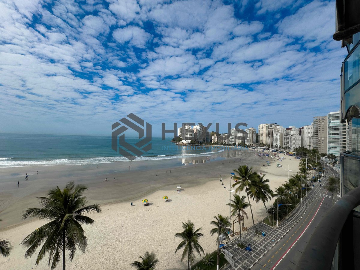 Foto 7 de Apartamento frente mar com varanda gourmet vista mar e lazer na Praia das Asturias, Guaruja