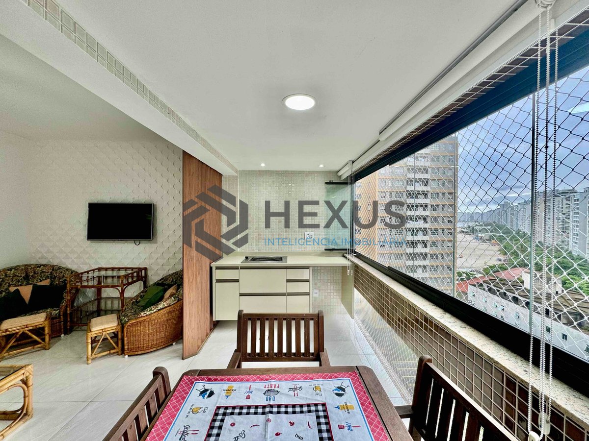 Foto 13 de Apartamento beira mar, varanda, vista mar, lazer, Praia das Pitangueiras, Guaruja | Hexus