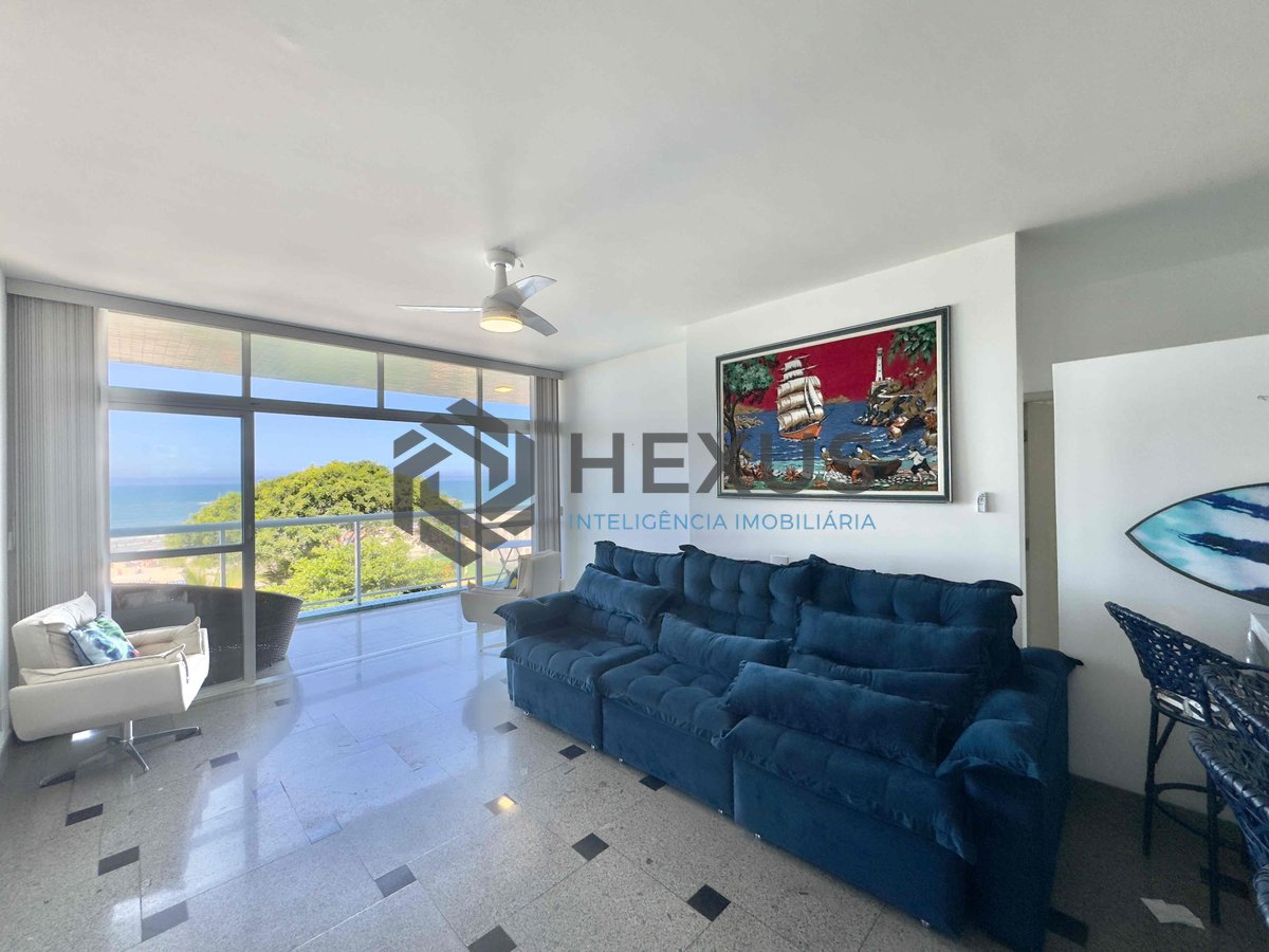 Foto 6 de Apartamento frente mar com varanda e vista mar na Praia das Pitangueira, Guaruja