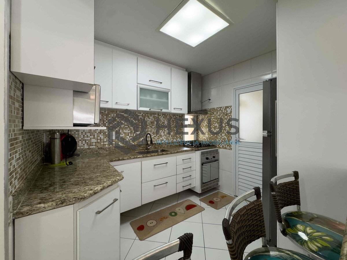 Foto 19 de Apartamento com varanda em prédio novo com lazer a uma quadra da Praia das Pitangueiras de 3 quartos (1 suíte) com 2 vagas, Guarujá-SP